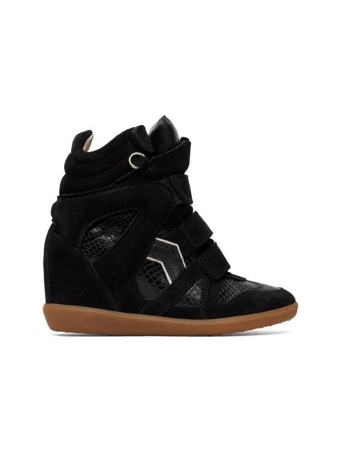 Isabel Marant Black Python Bekett Ring Sneakers