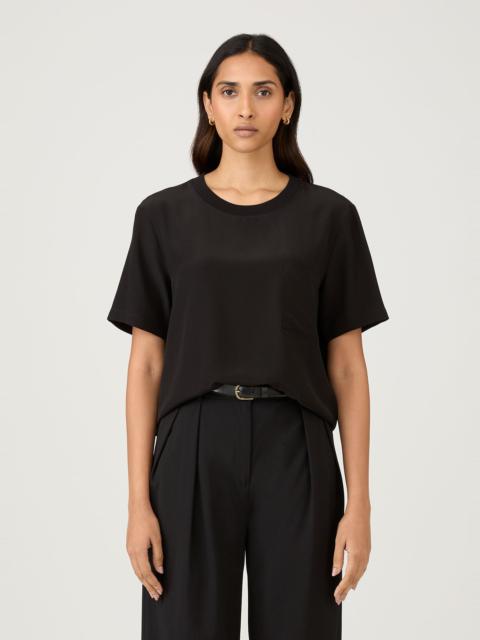 Sunspel Woven Silk T‑shirt