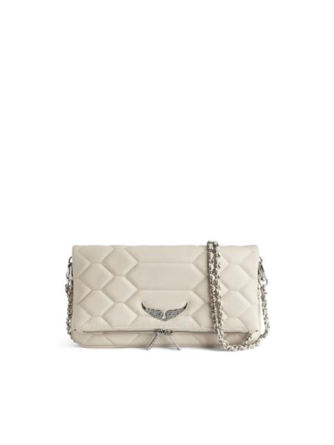 Zadig & Voltaire Rock quilted leather clutch bag