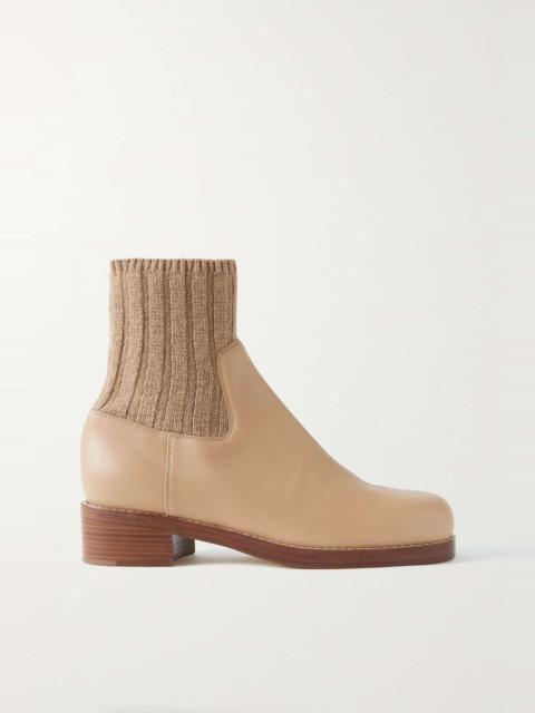 GABRIELA HEARST Hobbes ribbed cashmere-trimmed leather Chelsea boots