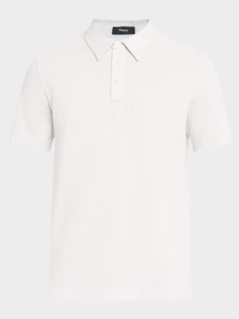 Theory Men's Striped Cotton-Blend Polo Shirt