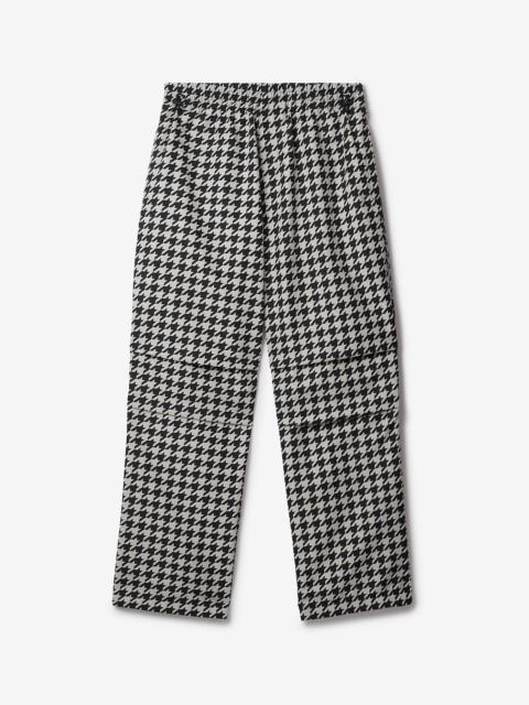 Burberry: Black & White Houndstooth Trousers