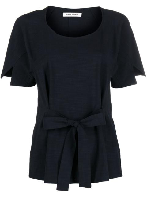 HENRIK VIBSKOV round-neck short-sleeve blouse