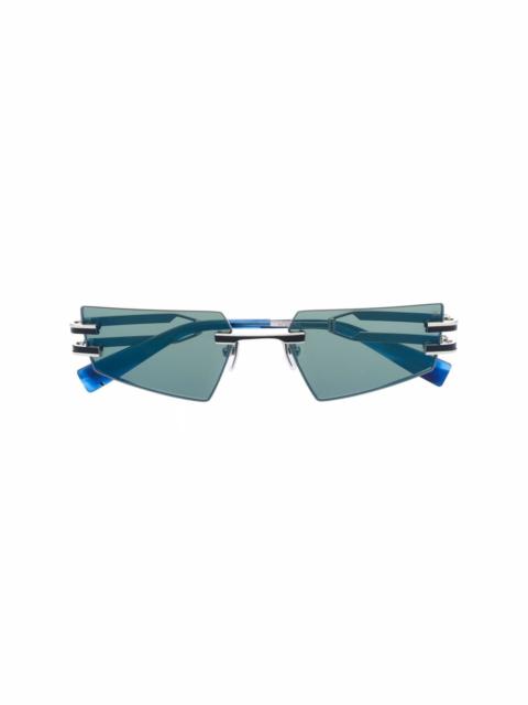 Balmain geometric double-arm sunglasses