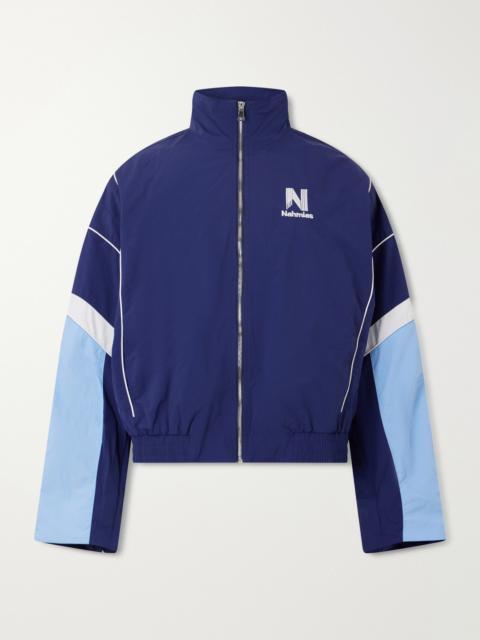 NAHMIAS Logo-Embroidered Striped Nylon Jacket