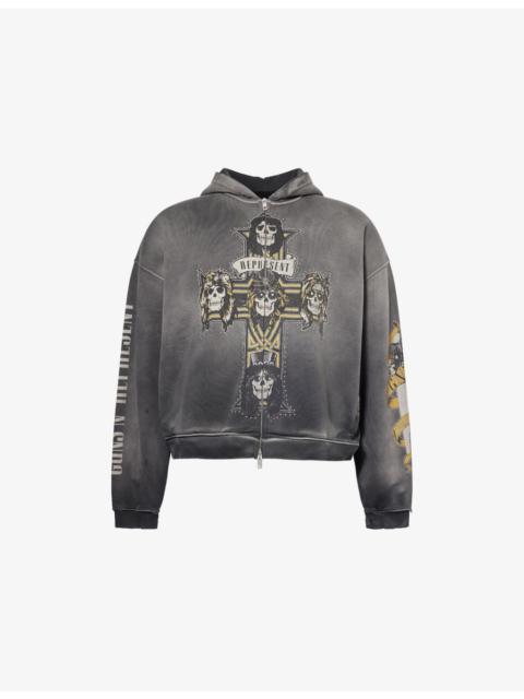REPRESENT Represent x Guns N' Roses Exclusive Tour Zip Cotton-Jersey Hoody