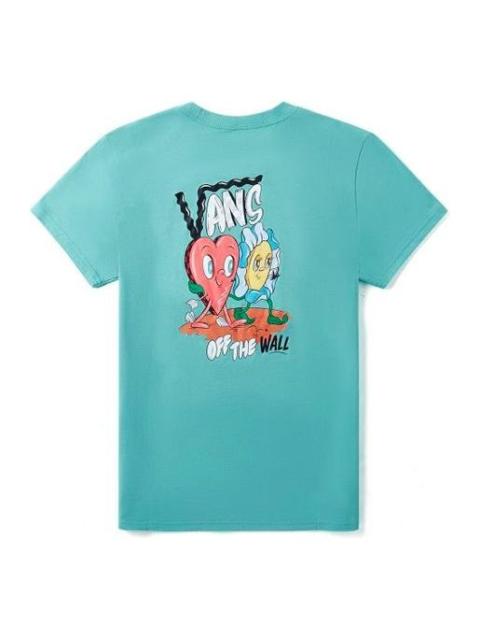 Vans (WMNS) Vans Back Large Cartoon Printing Short Sleeve Green VN0A4MNOJ29