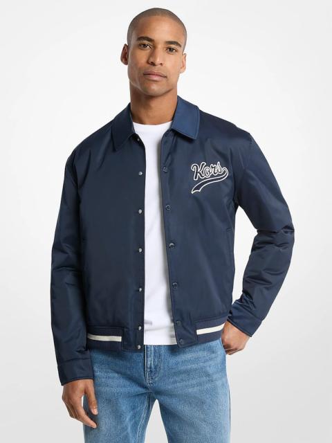 MICHAEL KORS KORS Matte Satin Varsity Jacket