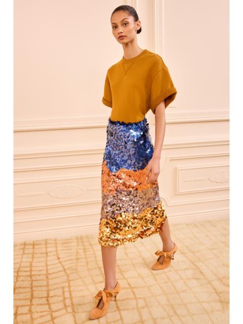 ULLA JOHNSON Matilde Sequin Knit Skirt