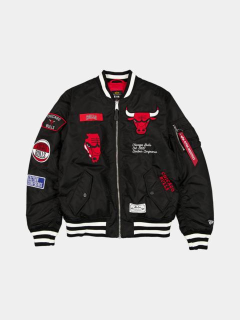 ALPHA INDUSTRIES CHICAGO BULLS X ALPHA X NEW ERA MA-1 BOMBER JACKET (BLACK)