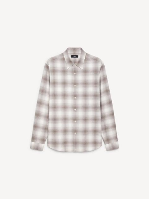 Theory Irving Shirt in Faded Plaid