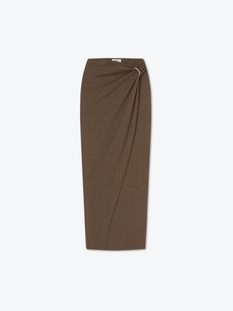 Nanushka MYRTIS - Long wrap skirt - Pine green
