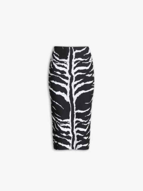 Alaïa PENCIL ANIMAL KNIT SKIRT