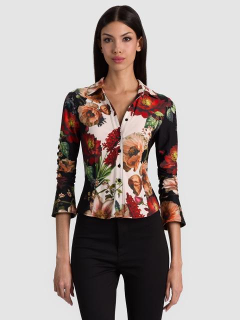 Alice + Olivia FREYA BUTTON DOWN TOP