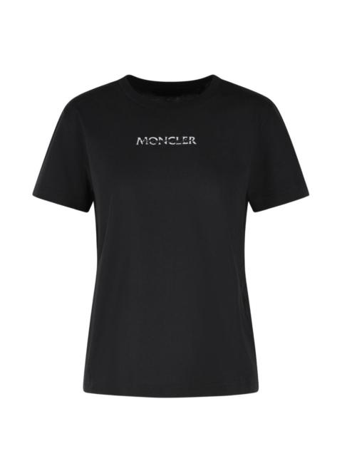 Moncler logo-embroidered patch-detail T-shirt