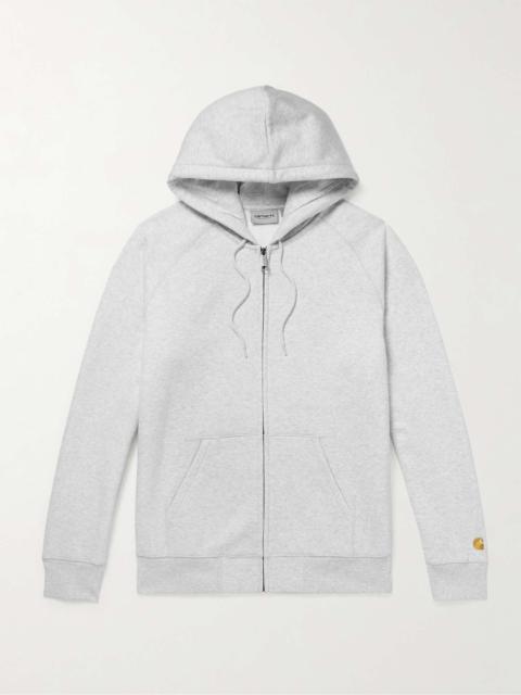 Chase Logo-Embroidered Cotton-Blend Jersey Zip-Up Hoodie