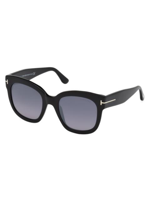 TOM FORD Women's Beatrix 52MM Polarized Lens Square Sunglasses - Black