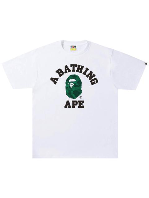 BAPE Color Camo College Tee 'White/Green'