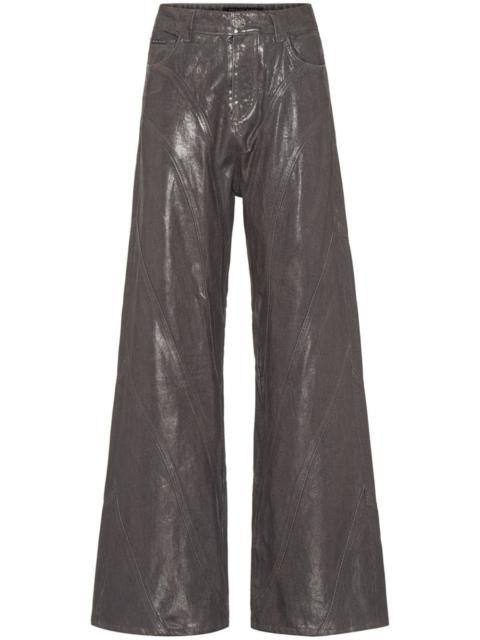 PHILIPP PLEIN laminated flared jeans