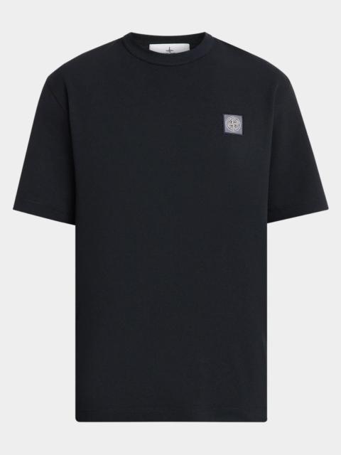 Stone Island Men's Cotton Compass Label Crewneck T-Shirt