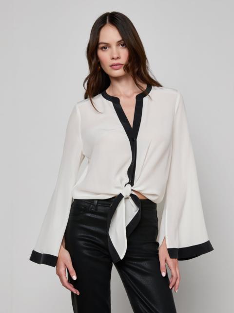 L'AGENCE Charlize Silk Blouse