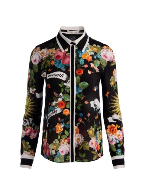 Alice + Olivia WILLA SILK BLOUSE