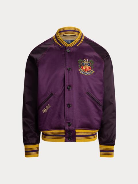 Polo Ralph Lauren Embroidered Satin Baseball Jacket