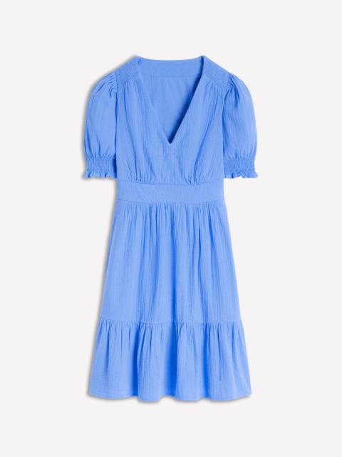BODEN Anna Double Cloth Short Dress-Ocean Blue