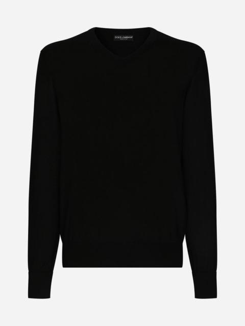 Dolce & Gabbana V-neck sweater in cashmere