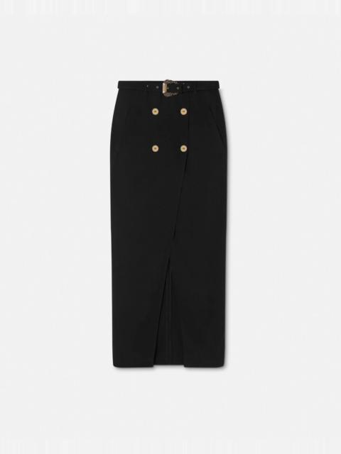 VERSACE JEANS COUTURE Baroque Buckle Midi Skirt