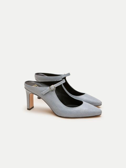 J.CREW Mule pumps in lizard-embossed leather