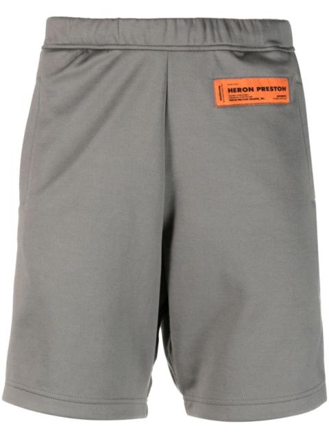 Heron Preston logo-patch track shorts