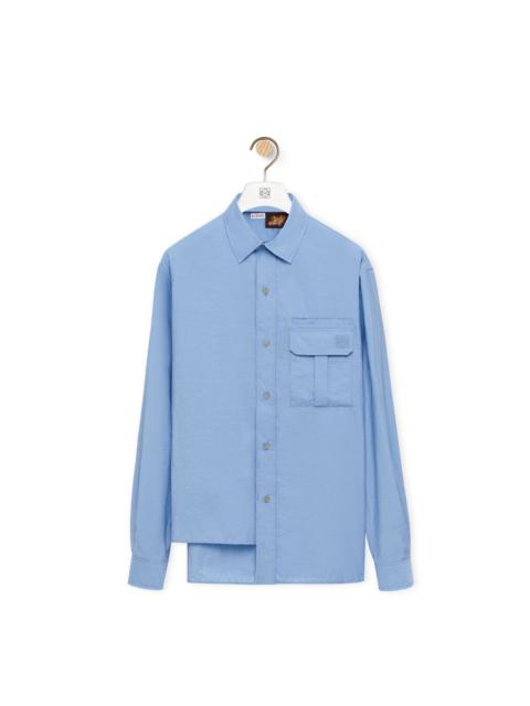 Loewe Asymmetric pocket shirt in cotton and polyamide