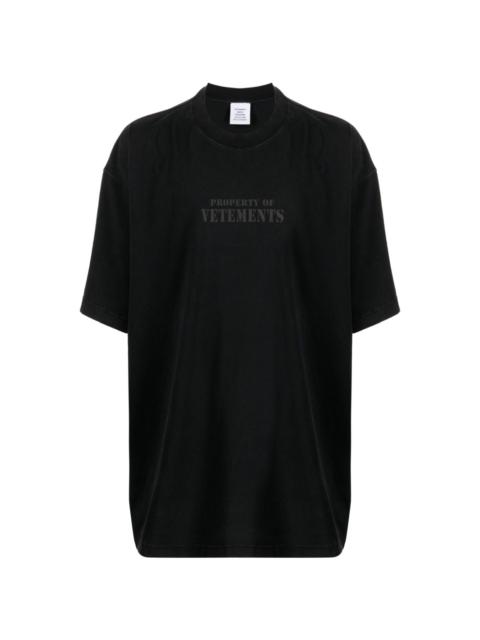 VETEMENTS logo-print cotton T-shirt