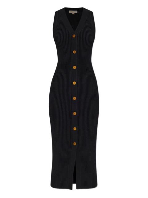 MICHAEL KORS V-neck ribbed dress