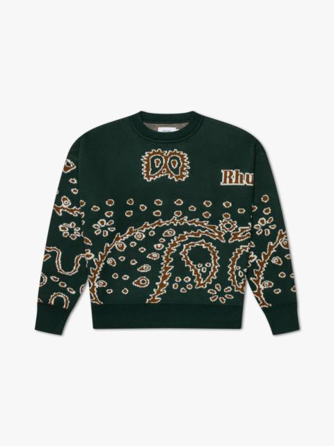 Rhude BANDANA KNIT CREWNECK