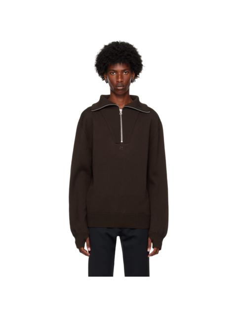 courrèges Black Zipped Wool Hoodie | REVERSIBLE