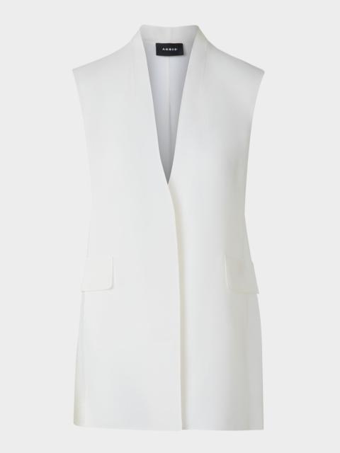 AKRIS Artina Long Silk Organza Vest