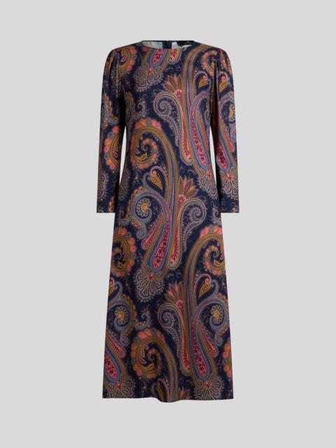Etro CREPE MIDI DRESS WITH PAISLEY MOTIF
