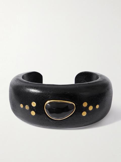Isabel Marant Wood, Gold-tone And Bone Cuff