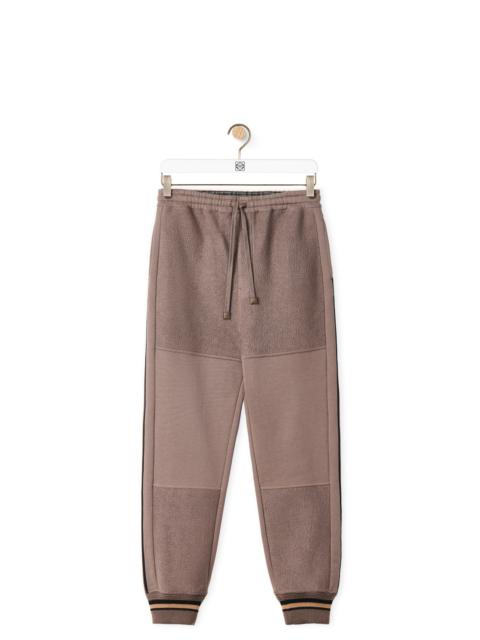 Loewe Contrasting rib jogging trousers in cotton