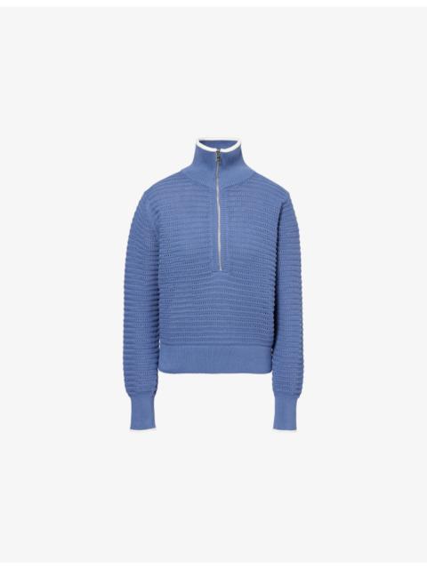 VARLEY Morwenna Half-Zip Cotton Jumper