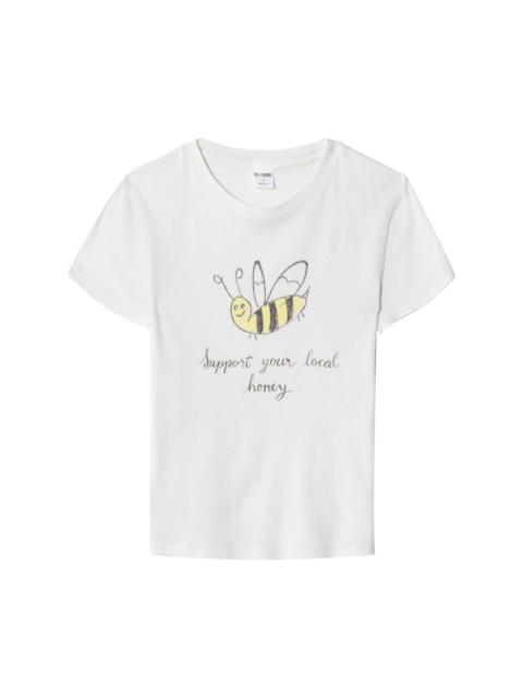 RE/DONE 90s Baby Local Honey-print T-shirt