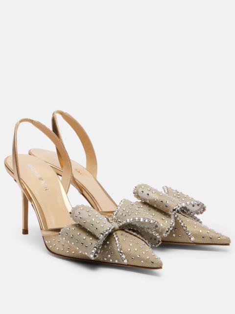 MACH & MACH Le Cadeau 85 mesh slingback pumps