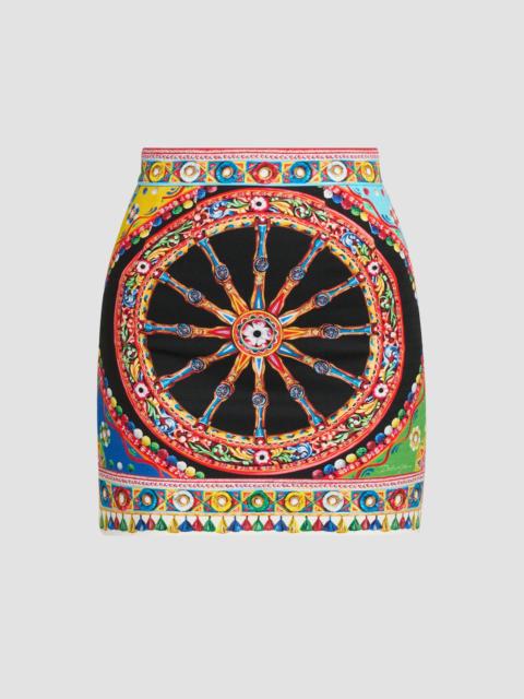 Dolce & Gabbana Women's Printed Stretch Cotton Mini Skirt - Variante Abbinata