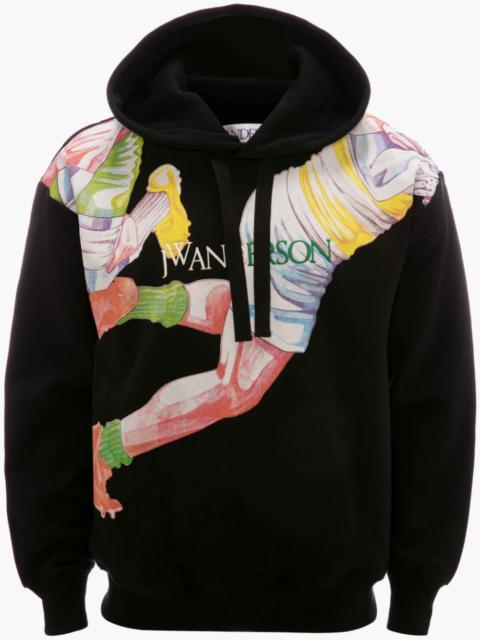 JW Anderson CLASSIC RUGBY PRINT HOODIE