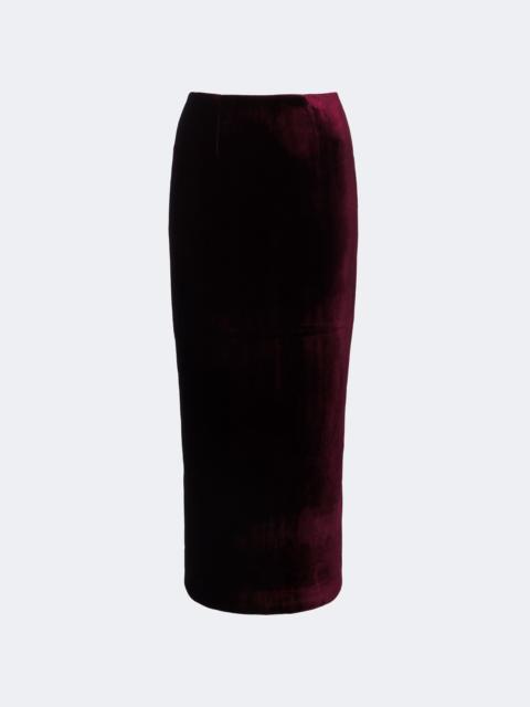ROLAND MOURET Velvet pencil skirt