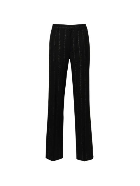Lurex pinstriped trousers
