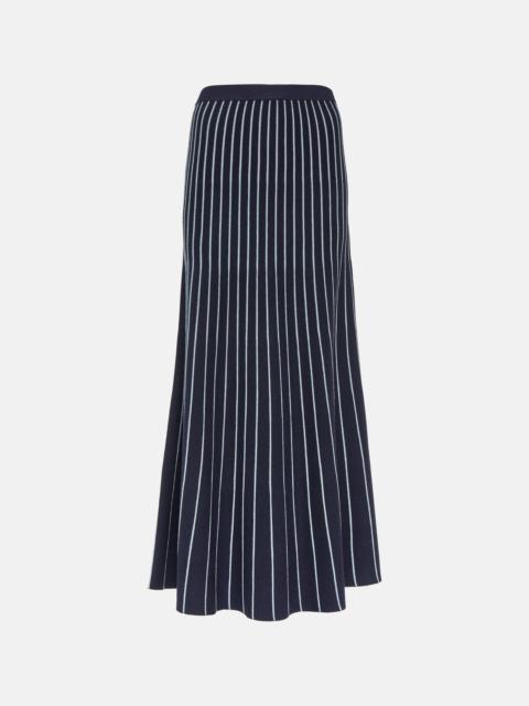 Phelan striped wool and silk maxi skirt
