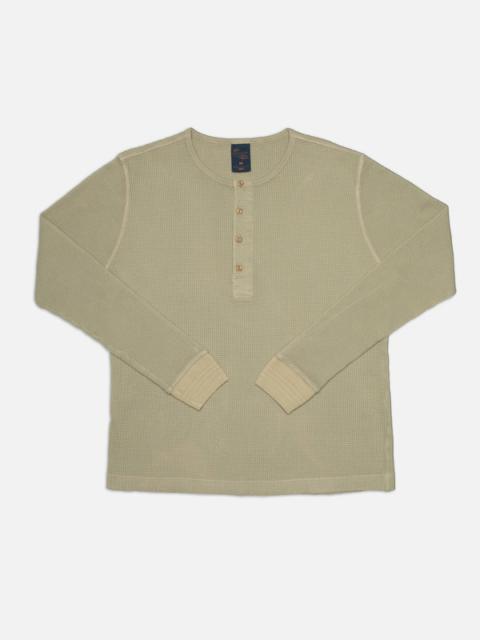 Nudie Jeans LS Henley Waffle T-Shirt Desert